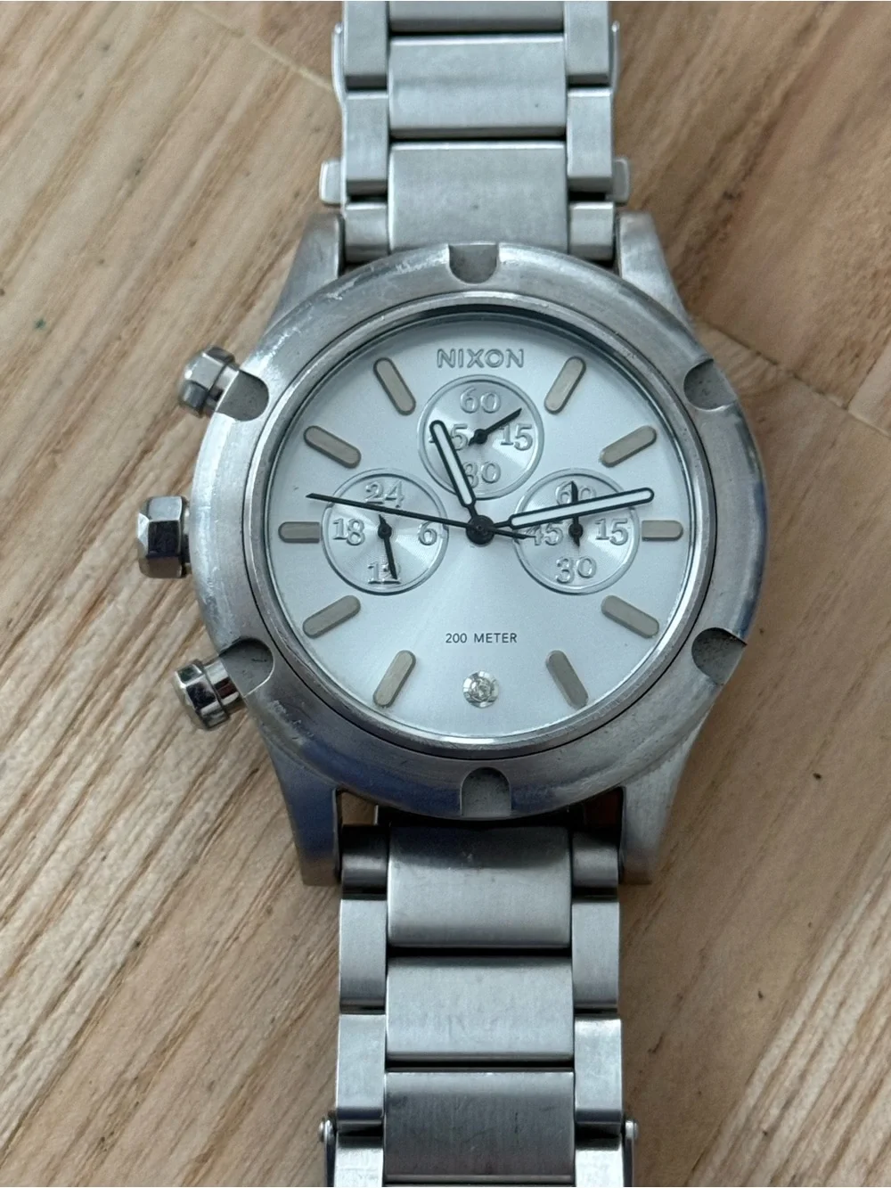 Nixon High Maintenance The Camden Chrono Chronograph Watch Stainless Bracelet